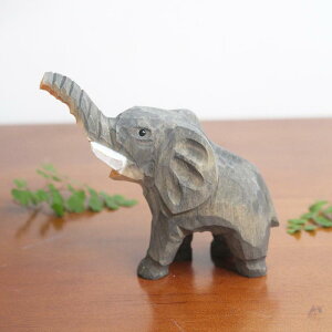 木製オブジェ 子供用 かわいい 子ゾウ 手作り ハンドメイド 個性的 動物 インテリア デスク飾り プレゼント シナノキ製