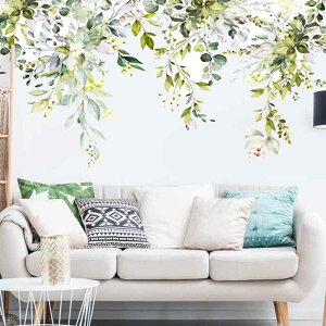 ウォールステッカー 北欧風 リーフ 蝶 ボタニカル柄 PVC 防水 リビング 寝室 玄関 テレビ裏 ソファ壁面 インテリアデコレーション シンプル モダン おしゃれ 部屋飾り