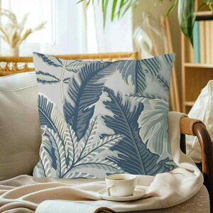 クッションカバー レトロ モダン 幾何学模様 ブルー リビング ソファ用 寝室用 ベッドルーム 車用 ホテル用 クッション 抱き枕 枕カバー ピローケース リネン素材