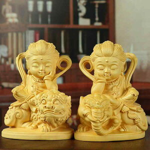 仏像 柘植彫刻 ツゲ材 ミニ仏像 置物 家庭用 観音菩薩 文殊菩薩 普賢菩薩 人物像 かわいい 工芸品 中国風 インテリア 縁起物 癒し
