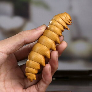 置物 黄楊木 蚕モチーフ 彫刻 モダンチャイニーズスタイル 木製 小型 手持ち インテリアオブジェ 卓上飾り デスク リビング コレクション 鑑賞品 ギフト 縁起物