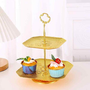 ケーキスタンド 3段 多段 ヨーロピアン モダン シンプル おしゃれ エレガント フルーツスタンド ケーキラック アフタヌーンティー フルーツ皿 お菓子皿 リビング 卓上 家庭用 金色 ディスプ