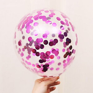 バルーン 丸型 厚手 高透明 コンフェッティ入り キラキラ ラテックス パーティー イベント 誕生日 結婚式 記念日 デコレーション 風船