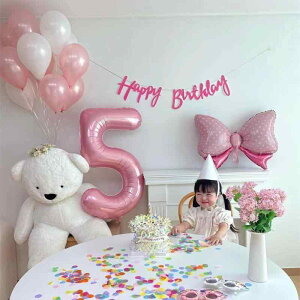 バルーン 女の子 1歳 誕生日 バースデー 飾り付け ピンク 数字 風船 ビッグサイズ 大型 子供 ベビー キッズ パーティー フォト 写真撮影 背景 デコレーション 装飾 お祝い 記念日 SNS映え イン