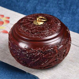 茶筒 小葉紫檀 無垢材 木彫り 中国風 オリエンタル 密閉型 茶葉保存 散茶 収納 高級感 インテリア雑貨 和室 リビング おしゃれ 小物入れ 工芸品
