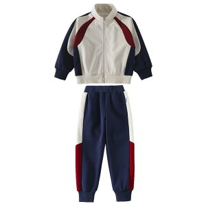 子供服 キッズ 男女兼用 スクールウェア セットアップ イギリス風 プレッピー 野球ウェア ジャケット パンツ 3点セット 小学生 幼稚園 通学 綿 春秋