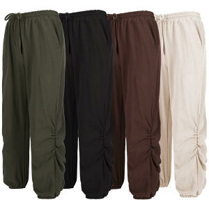 パンツ メンズ 男性用 夏用 カジュアル ロング丈 アンクル丈 速乾性 ポリエステル ジャガード織り 中世風 海賊 衣装 ファンタジー 演劇 舞台 コスプレ