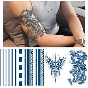 タトゥーシール 男女兼用 直線 グラデーション ラインアート マット 幾何学模様 転写シール 防水 長持ち フルーツエキス ハーブ ボタニカル ファッションアイテム フェス イベント 普段使い