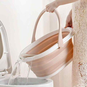 折りたたみバケツ モップ用 洗濯用 長方形 家庭用 持ち手付き 手洗い不要 PP TPR素材 収納バケツ ピンク カーキ ブルー