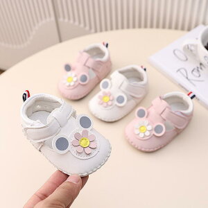靴 ベビーシューズ 女の子 ファーストシューズ 赤ちゃん プリンセスデザイン かわいい ソフトソール 柔らかい 合成皮革 マジックテープ 脱げにくい ホワイト ピンク 春夏 0歳 1歳 普段使い