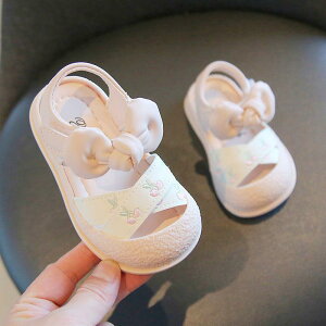 サンダル 女の子 ベビー キッズ ファーストシューズ 春夏 柔らかソール 軽量 つま先保護 滑り止め 通気性抜群 合成皮革 面ファスナー かわいい プリンセスデザイン