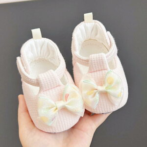 ベビーシューズ 女の子 赤ちゃん 幼児 1歳向け ファーストシューズ プレウォーキング 布製 Tストラップ 柔らかい靴底 脱げにくい オールシーズン 学歩靴
