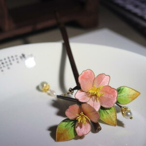 髪飾り かんざし ベルベット花 タッセル 絹糸 パール レトロ 古風 チャイナドレス 漢服 和装 着物 結婚式 成人式 フォーマル ヘアアクセサリー