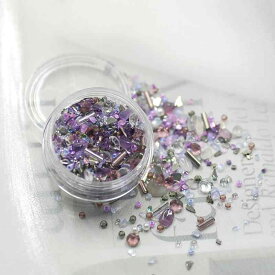 ネイルアート DIY ネイルパーツセット メタルクラッシュストーン 付け爪用 アクセサリーパーツ ラインストーン ガラス製 上品 エレガント ドロップ柄