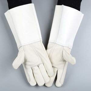 溶接手袋 牛革 作業用 プロ仕様 耐熱グローブ 高温 断熱 耐久性 突き刺し防止 切創防止 補強 糸解れ防止 安全保護 ロングタイプ