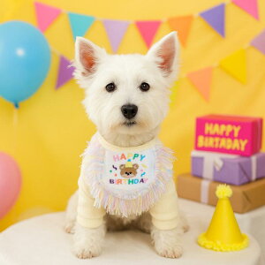 ペット用バンダナ 犬 猫 小型犬用 スタイ よだれかけ 三角型 ポリエステル製 かわいい おしゃれ カジュアル 誕生日 お祝い パーティー 記念写真 お散歩 お出かけ 柄物デザイン