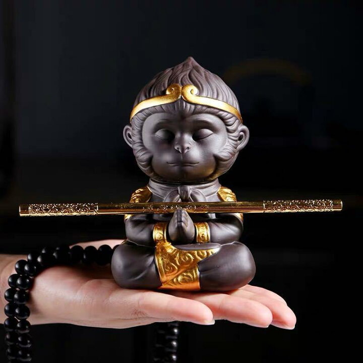 楽天市場】茶寵 孫悟空 金箍棒 如意棒 猿 置物 ミニチュア ステンレス 