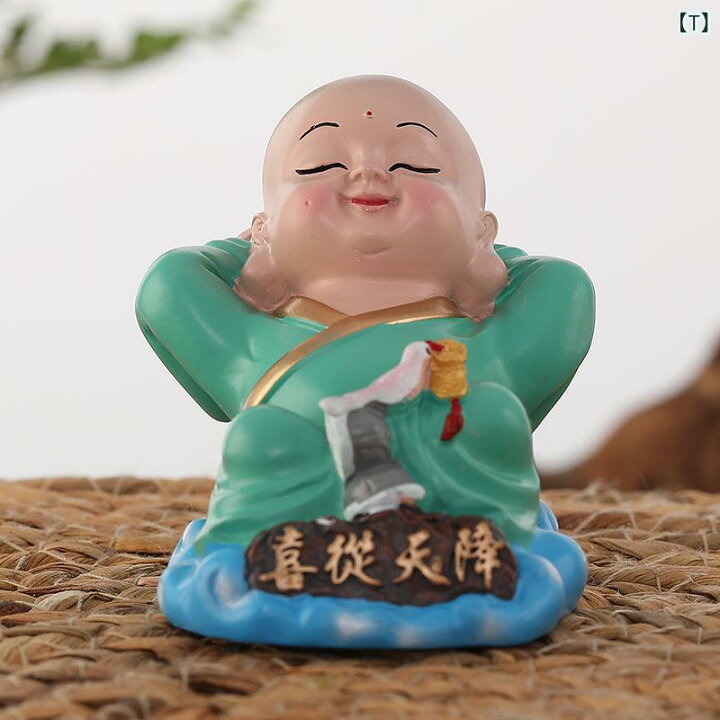 楽天市場】置物 小坊主 フィギュア 中国風 工芸品 樹脂製 禅モチーフ 
