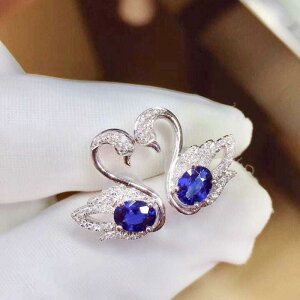 ピアス レディース スワンモチーフ 人工サファイア ラインストーン パヴェ エレガント 韓国ファッション 普段使い プラチナカラー 銅製 ジュエリー アクセサリー