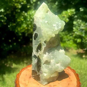 天然石 水晶 プレナイト アゲート 原石 研磨 単尖 四角 六角 モダン シンプル インテリア 置物