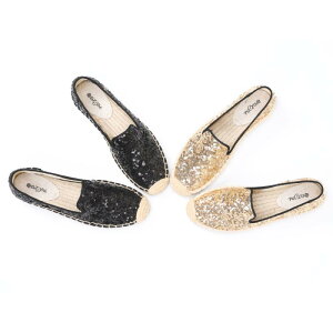 スニーカー レディース 春夏 無地 スパンコール 通気性 帆布 キャンバス 靴 紐なし カジュアル デイリーユース フラットヒール 厚底 ゴム底