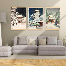 装飾画 浮世絵 風景画 和モダン 日本画 ホテル 旅館 飲食店 リビング 寝室 和室 書斎 ダイニング 玄関 壁掛け アート 木製フレーム キャンバス インテリア おしゃれ 癒やし ライトグリーン スカイブルー