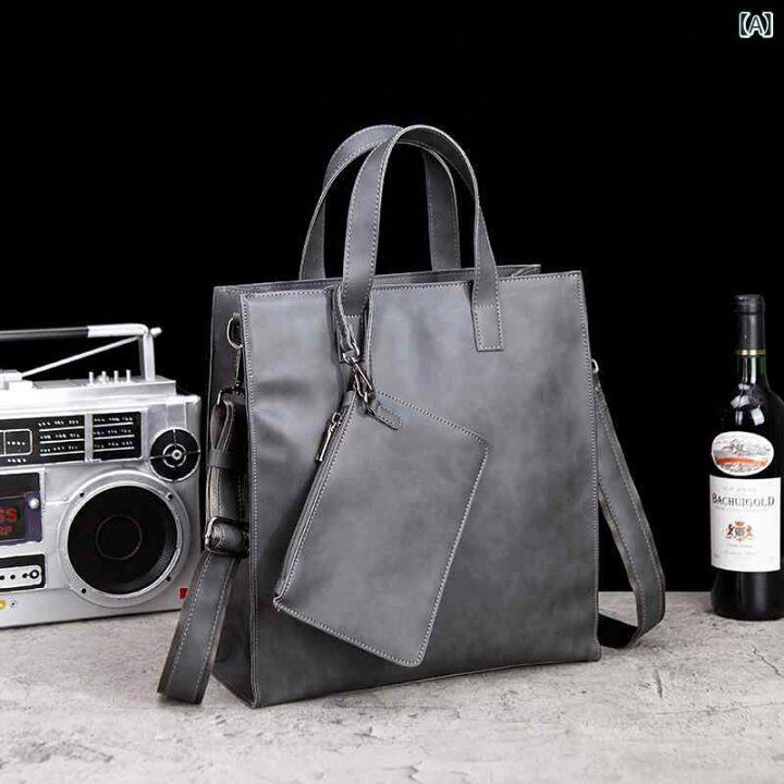 楽天市場】メンズ バッグ 縦型 トートバッグ レトロ ヴィンテージ PU 