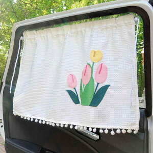 カーテン 車用 汎用 サンシェード 日よけ 遮光 遮熱 断熱 UVカット 紫外線対策 かわいい キャラクター柄 布製 吸盤式 厚手 不透明 車内アクセサリー