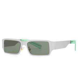 サングラス スクエアフレーム UVカット PCレンズ ライトカラー 個性的 おしゃれ メタル プラスチック フルリム 男女兼用 普段使い アウトドア ドライブ