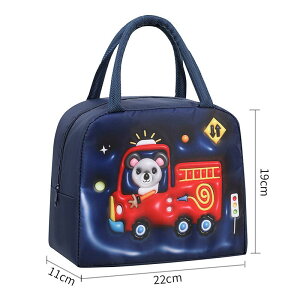 弁当袋 キッズ 小学生 保温保冷 厚手 アルミ加工 かわいい オックスフォード生地 手提げ ランチバッグ 通学用(x2)