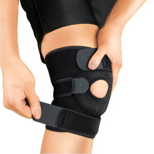 膝サポーター メンズ 男性用 調節可能 サイズ調整 コンプレッション スリーブ 膝蓋骨 パッド 関節 腱 保護 サポート ランニング ジョギング サイクリング 自転車 登山 ダンス フィットネス