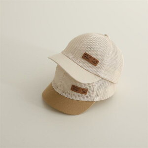 キャップ ベビー キッズ 男の子 女の子 野球帽 韓国風 クマのワッペン 薄手 春夏 夏用 日よけ 通気性 紫外線対策 男女兼用 幼児 赤ちゃん お出かけ ベージュ カーキ キャラメル 黒