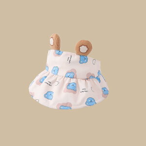 サンバイザー ベビー 男の子 女の子 日よけ UVカット かわいい クマ柄 テンセル素材 春夏 カーブツバ コーヒーブラウン イエロー オレンジ ブルー