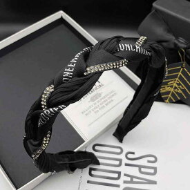 ヘアアクセサリー レディース 盛り髪 ボリュームアップ 三つ編み ラインストーン カチューシャ ヘアクリップ 髪飾り 手作り 上品