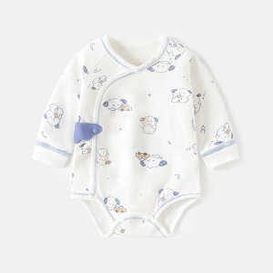 ロンパース 新生児 ベビー服 赤ちゃん 男の子 女の子 長袖 綿100% 春秋 プリント柄 肌に優しい無縫製 ボディスーツ カバーオール 斜め前開き スナップボタン 男女兼用