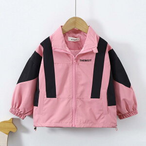 ジャケット キッズ 男女兼用 春秋 ウインドブレーカー マウンテンパーカー 防水 防風 撥水 襟付き ジップアップ カジュアル 普段使い アウトドア ポリエステル