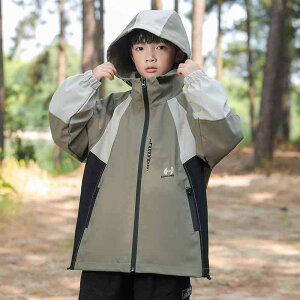 マウンテンパーカー 男の子 ジュニア アウトドア 3WAY ジャケット 防風 フード付き 取り外し可能 フリースライナー ビッグシルエット ポリエステル 通学 登山 普段使い かっこいい アウター