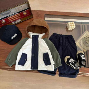 アウター ベビー キッズ 男の子 女の子 男女兼用 春秋 薄手 フード付き ウインドブレーカー ジャケット マウンテンパーカー おしゃれ 韓国風 配色切り替え ジップアップ ポリエステル素材