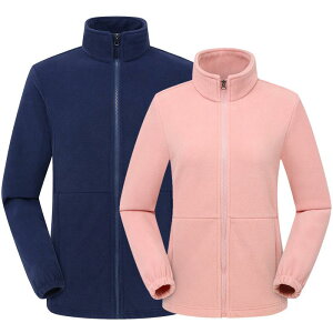 フリースジャケット メンズ レディース 男女兼用 アウトドア 登山 キャンプ スポーツ 厚手 保温 防寒 前開き スタンドカラー 無地 秋冬 アウター カジュアル 暖かい