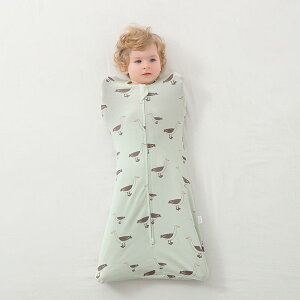 寝袋 新生児 ベビー 赤ちゃん 純綿 コットン 春夏秋 おくるみ 両腕固定式 モロー反射対策 安眠 快眠グッズ 肌に優しい アニマル柄 男の子 女の子兼用 出産祝い ギフト