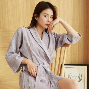 浴衣 男女兼用 綿100% ダブルガーゼ 薄手 軽量 春夏 ホテル 部屋着 バスローブ 寝巻き ルームウェア カップル ペア お風呂上がり リラックス ショールカラー