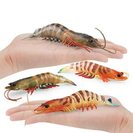 フィギュア キッズ 子供用 リアル 精巧な 水生生物模型 トラエビ ブラックタイガー 海洋生物 淡水生物 ソリッドモデル 知育玩具 幼児 学習 観察 ディスプレイ 置物 PVC素材