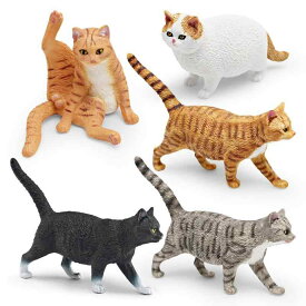 置物 子供 キッズ リアル 猫 フィギュア 知育玩具 PVC製 足上げ子猫 雑種猫 ふっくら猫 動物 オブジェ インテリア デコレーション 癒し かわいい プレゼント ペット 猫雑貨