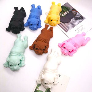 玩具 キッズ 子供向け シャーペイ犬 寝そべり 子犬 スクイーズ ストレス解消グッズ ぷにぷに もちもち シリコン製 発散フィジェットトイ 癒し デスク 手遊び