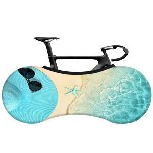 自転車 バイク カバー 防塵 伸縮性 マウンテンバイク クロスバイク 車体 ホイール用 室内保管 保護 ヒトデ柄デザイン 男女兼用 ユニセックス(x2)