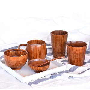 カップ 日式 シンプル 木製 無垢材 天然木 断熱 保温 ティーカップ コーヒー ビール ドリンク コップ グラス マグ 普段使い 来客用 和風