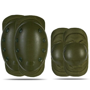 プロテクターセット 膝サポーター 肘サポーター 4点組 アウトドア スポーツ サバゲー タクティカル ニーパッド エルボーパッド 衝撃吸収 保護ギア 大人用 ランニング バイク サイクリング