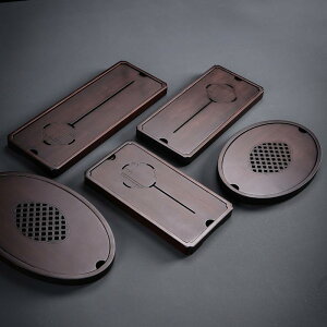 茶盤 家庭用 竹製 バンブー ウォールナット色 ダークブラウン 小型 ミニ コンパクト シンプル モダン 新中国風 アジアンテイスト 貯水式 水受け付き 普段使い 来客用 功夫茶器 お茶用品