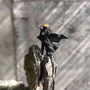 ミニチュア置物 武侠風 樹脂製 人型フィギュア 剣客 山水 盆栽 アクアリウム テラリウム 水槽 レイアウト 箱庭 ジオラマ 水陸情景飾り