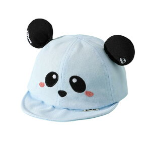 キャップ ベビー 男の子 キッズ 野球帽 ベースボールキャップ ソフトつば アニマル柄 パンダ かわいい 日よけ 紫外線対策 通気性 ブルー ベージュ ピンク カーキ(x2)